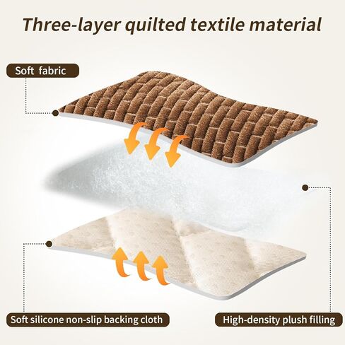 Couch Covers for Dogs Washable, Velvet Dog Couch Cover Protector, Fuzzy Plush Pet Sofa Cover for 2-3 Cushion Couch, Sofa Covers for Pets(1PC,Dark Brown,27.6"x70.9",2-3 Seater Sofa Pad Cover) in Kuwait