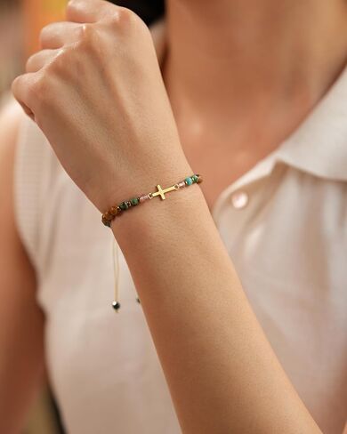 Christian Cross Bracelet for Women, Stocking Stuffers for Women, Confirmation Baptism Gifts, Unique Gift for Friends Mom Wife Aunt Sister in Christ on Birthday Christmas Valentine's Day in Saudi Arabia