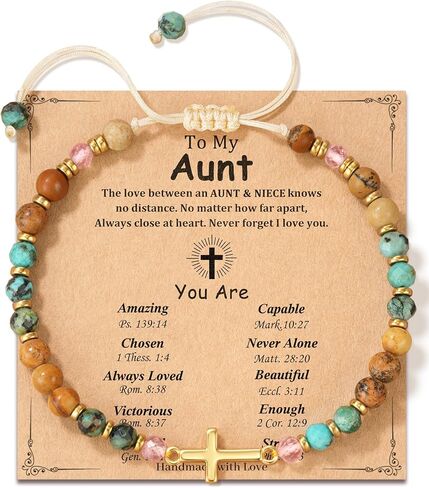 Christian Cross Bracelet for Women, Stocking Stuffers for Women, Confirmation Baptism Gifts, Unique Gift for Friends Mom Wife Aunt Sister in Christ on Birthday Christmas Valentine's Day in Saudi Arabia