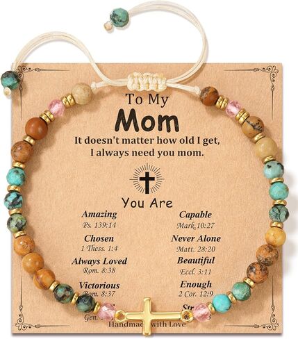 Christian Cross Bracelet for Women, Stocking Stuffers for Women, Confirmation Baptism Gifts, Unique Gift for Friends Mom Wife Aunt Sister in Christ on Birthday Christmas Valentine's Day in Saudi Arabia