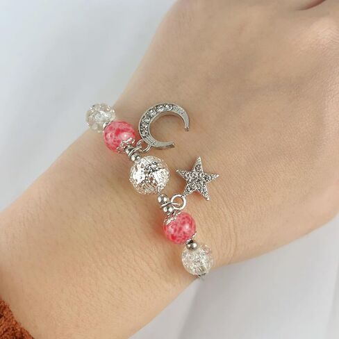 Lucky Bracelet for Women & Men, Cute Retro Synthetic Agate Beaded Jewelry, A Thoughtful Gift for Loved Ones in Saudi Arabia