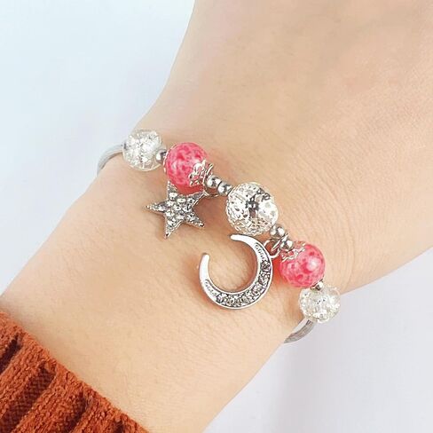 Lucky Bracelet for Women & Men, Cute Retro Synthetic Agate Beaded Jewelry, A Thoughtful Gift for Loved Ones in Saudi Arabia
