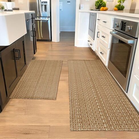 Entryway Rug,Indoor Door Mat 2x3 ft Small Area Rugs,Boho Style Braided Rug,Neutral Solid Rugs,Entrance Doormat for Front Porch,Bathroom,Kitchen,Bedroom,Tan Brown in Saudi Arabia