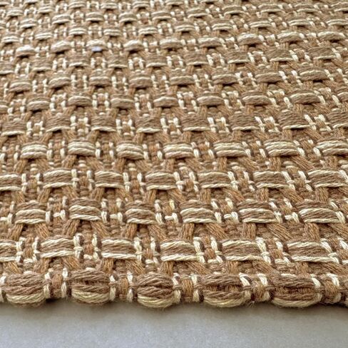Entryway Rug,Indoor Door Mat 2x3 ft Small Area Rugs,Boho Style Braided Rug,Neutral Solid Rugs,Entrance Doormat for Front Porch,Bathroom,Kitchen,Bedroom,Tan Brown in Saudi Arabia