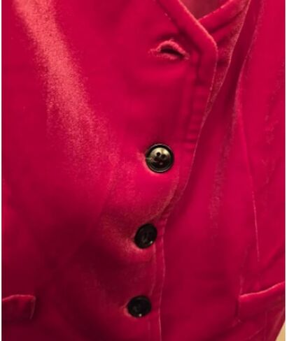 Women's Pink Velvet Vest, Deep V Neck Elegant Suit Vest Y2K Sleeveless Button Up Waistcoat Tops in Saudi Arabia