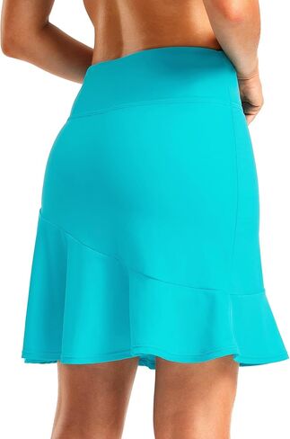 Fitst4 Sports Women's 20 "Swim Skirt Modest Beach Skorts مع جيوب التحكم في البطن. in Kuwait