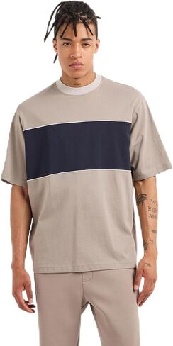 Armani Exchange Men's Oversized Cotton Interlock Solid Tee in Saudi Arabia