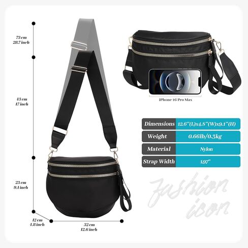 Crossbody Bags Bum Bag for Women Sling Bag Purse with Adjustable Strap in Saudi Arabia