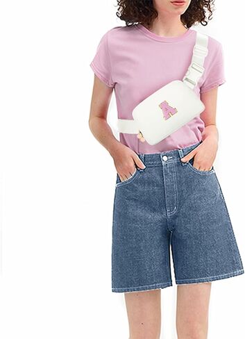 Birthday Gifts for 4 5 6 7 8 9 10 11 12 13 Year Old Girls,Gifts for Teens Kids Daughter Sister Her,Two Way Zipper Crossbody Bag Fanny Pack Belt Bag Cute Trendy Stuff - Cream,A in Saudi Arabia