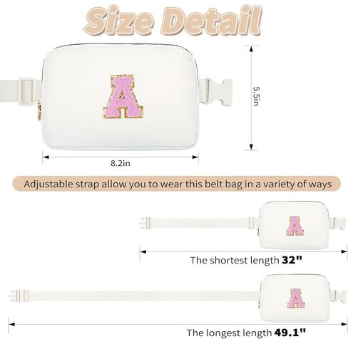 Birthday Gifts for 4 5 6 7 8 9 10 11 12 13 Year Old Girls,Gifts for Teens Kids Daughter Sister Her,Two Way Zipper Crossbody Bag Fanny Pack Belt Bag Cute Trendy Stuff - Cream,A in Saudi Arabia