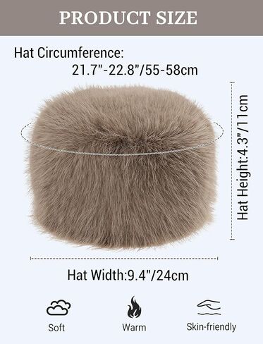 SEAUR المرأة الشتاء الدافئ قبعة بحافة أفخم رقيق فو الفراء الروسية Ushanka قبعة الثلج قبعة صياد غامض in Kuwait