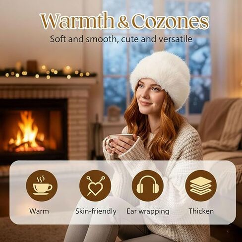Womens Winter Faux Fur Bucket Hat, 2026 New Faux Fur Bucket Hat, for Cold Weather in Saudi Arabia