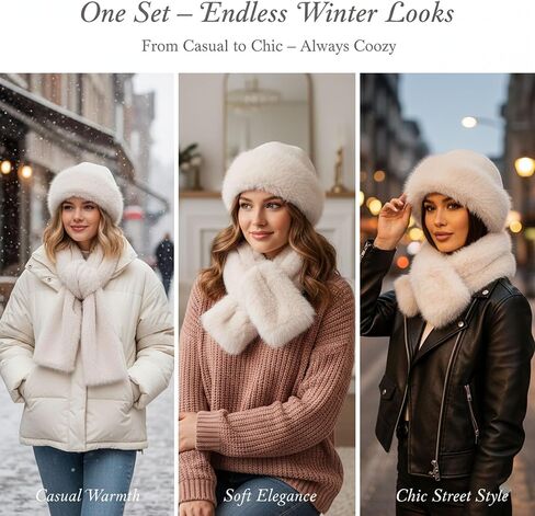Womens Winter Faux Fur Bucket Hat, 2026 New Faux Fur Bucket Hat, for Cold Weather in Saudi Arabia