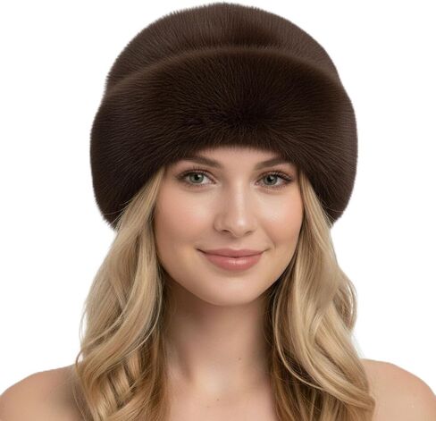 Womens Winter Faux Fur Bucket Hat, 2026 New Faux Fur Bucket Hat, for Cold Weather in Saudi Arabia