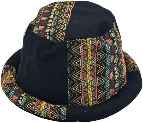 Roll Brim Bucket Hat for Men and Women | Handmade Boho Hat | Lightweight Bowler Style Hat | Cotton Boho Hat | Ideal Gift for Fashion Enthusiasts and Outdoor Lovers Alike in Saudi Arabia