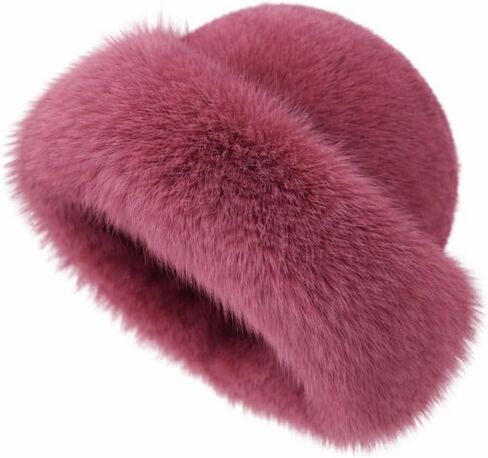 Women’s Winter Faux Fur Bucket Hat – Fluffy Plush Mink Furry Hat, Warm Cozy Fuzzy Fisherman Cap for Cold Weather Fashion 2026 in Saudi Arabia