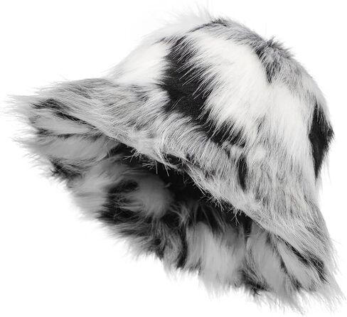 Women’s Furry Faux Fur Bucket Hat Girls Vibrant Winter Warmer Bucket Hats Cozy Stylish Headwear for Daily Outfits Festival in Saudi Arabia