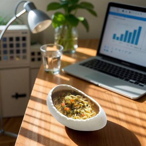 Egg Shape Ceramic Bowl - Large Decorative Serving Bowl for Soup, Cereal, Salad, Microwave & Dishwasher Safe White Porcelain Key Holder Catch Entryway Desk Decor Christmas gifts (12.85oz) in Kuwait