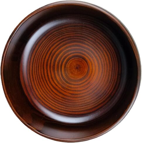 7.5" Solid Sour Jujube Wood Decorative Bowl with Swirling Grain, Hand-Carved from One Piece, Built to Last, Rustic Round Wooden Bowl for Entryway Table, Countertop Decor, 7.5" dia. x 3" H in Saudi Arabia