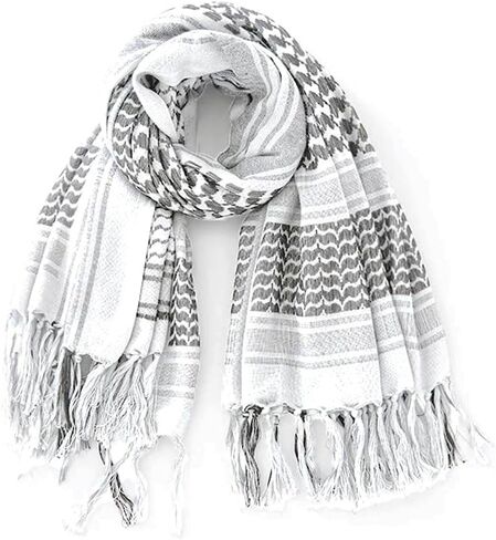 100% Cotton Palestinian Keffiyeh Scarf, Shemagh Tactical Scarf Head Neck Wrap for Men and Women in Saudi Arabia