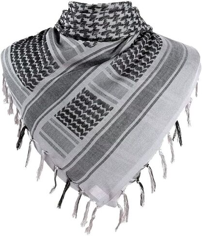 100% Cotton Palestinian Keffiyeh Scarf, Shemagh Tactical Scarf Head Neck Wrap for Men and Women in Saudi Arabia