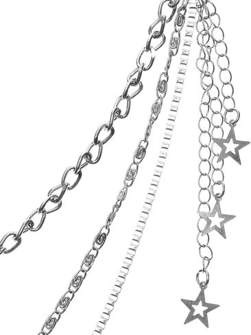 Pocket Pants Chain, Silver Wallet Chain Belt for Men Goth Punk Waist Chains Hip Hop Layered Jean Chains Belts Jewelry Accessory with Tassel for Women Men Pants Skirts in Saudi Arabia