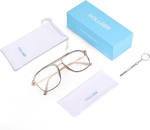 Dollger Vintage Aviator Blue Light Blocking Glasses - Classic Stylish Frames for Men Women blocked Wavelength: 415–455 nm in Saudi Arabia