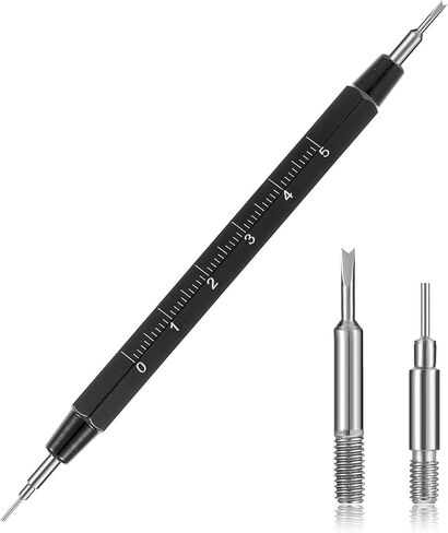 Mabor Watch Band Pins Remover Tool, Double Ended Design Repair Tool Kit for Remove Install Watch Bands Tool Spring Bars Pins Aluminum Alloy Tool Replacement Fork and Cleaning Cloth in Kuwait