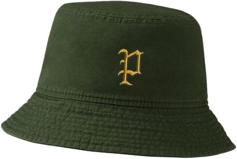 Bucket Hat for Men Women Old English P Embroidered Washed Cotton Unisex Bucket Hats in Kuwait