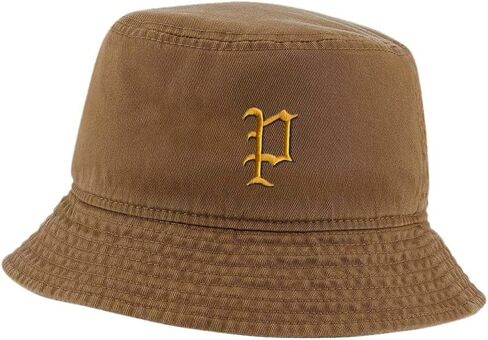 Bucket Hat for Men Women Old English P Embroidered Washed Cotton Unisex Bucket Hats in Saudi Arabia