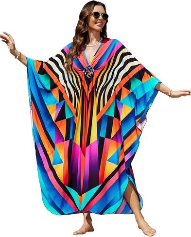 Kaftan Dresses Printed Moo Moos for Women Plus Size Mrs Roper Caftan Batwing Nightgowns Lounge Summer Beach Cover Ups in Saudi Arabia