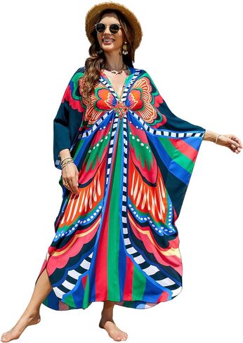 Kaftan Dresses Printed Moo Moos for Women Plus Size Mrs Roper Caftan Batwing Nightgowns Lounge Summer Beach Cover Ups in Saudi Arabia