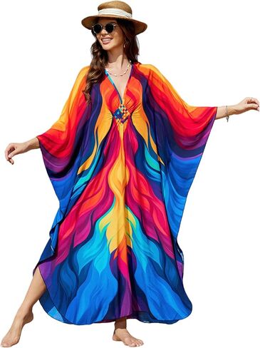 Kaftan Dresses Printed Moo Moos for Women Plus Size Mrs Roper Caftan Batwing Nightgowns Lounge Summer Beach Cover Ups in Saudi Arabia