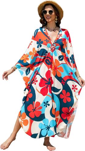 Kaftan Dresses Printed Moo Moos for Women Plus Size Mrs Roper Caftan Batwing Nightgowns Lounge Summer Beach Cover Ups in Saudi Arabia