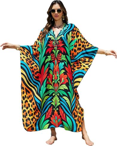Kaftan Dresses Printed Moo Moos for Women Plus Size Mrs Roper Caftan Batwing Nightgowns Lounge Summer Beach Cover Ups in Saudi Arabia