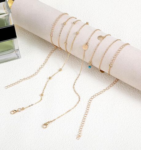 2Pcs Waist Chains Gold, 35" Adjustable Gold Belly Chain for Women Hip Beads Waist Chains Elegant 2Pcs Stackable Stomach Jewelry for Women, Suitable for Beach & Summer Outfits, Trendy in Saudi Arabia