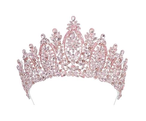 Women's Crystal Wedding Crown for Queens Princess Large Bridal Tiara Pageant Hair Jewelry Headdress for Celebration Vintage Royal Theme Special Events in Saudi Arabia