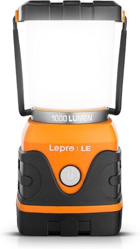 LE 1500LM Battery Powered LED Camping Lantern, Waterproof Tent Light with 4 Light Modes, Camping Essentials, Portable Lantern Flashlight for Camping, Emergency Light, Power Outages, Not Rechargeable in Kuwait