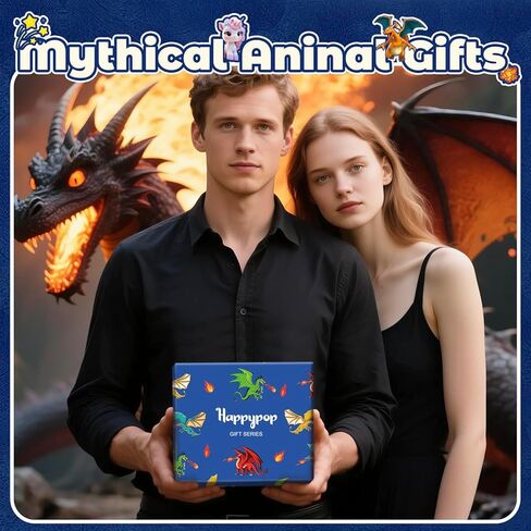 HAPPYPOP Dragon Gifts for Women, Men - Funny Dragon Socks Ideas, Animal Gifts for Adults, Teens in Saudi Arabia