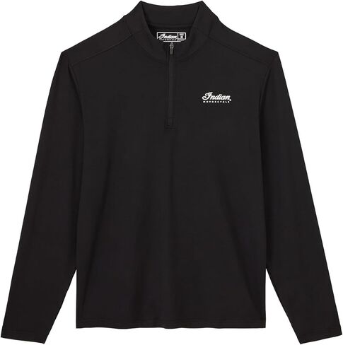 Indian Motorcycle Men's Essential Quarter Zip Top, Black - 2865728 in Saudi Arabia