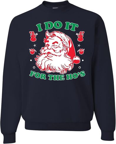 wild custom apparel Ugly Christmas Sweater 2024 COLLECTION Navy Blue CrewNeck Sweatshirt in Saudi Arabia