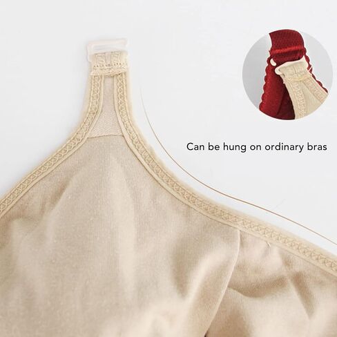 ZJchao Hook Bra Inserted Pad Pocket, Elastic Cotton Material with Hook Design for Mastectomy Silicone Forms in Saudi Arabia