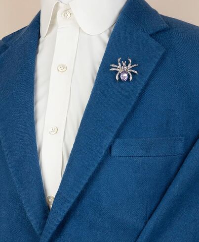 Knighthood Lilac Stone Detailing Spider Brooch,Suit Stud,Shirt Studs,Lapel Pin Accessories for Men Women in Saudi Arabia
