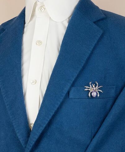 Knighthood Lilac Stone Detailing Spider Brooch,Suit Stud,Shirt Studs,Lapel Pin Accessories for Men Women in Saudi Arabia
