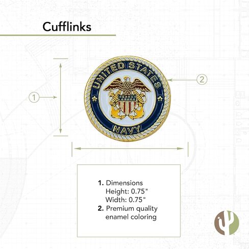 Desert Cactus United States Navy Formal Wear US Navy (Cufflinks - Double Anchor) in Saudi Arabia