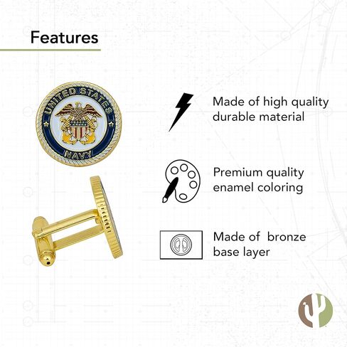 Desert Cactus United States Navy Formal Wear US Navy (Cufflinks - Double Anchor) in Saudi Arabia