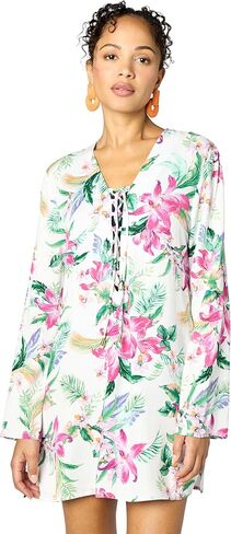 La Blanca Women's Tunic Swimsuit Cover Up, Blue//Alboran Sea, Small in Kuwait