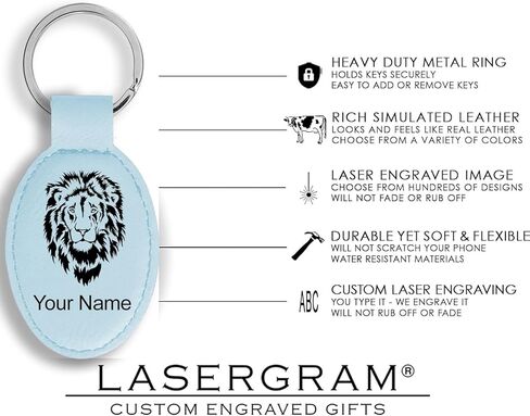 LaserGram Oval Keychain, Bowling Ball and Pins, Personalized Engraving Included in Saudi Arabia