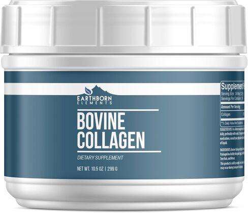 Earthborn Elements Bovine Collagen Peptides Powder 10.5 oz, Pure & Undiluted, Dietary Supplement in Saudi Arabia