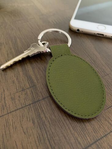 LaserGram Oval Keychain, Baseball Player 3, Personalized Engraving Included in Saudi Arabia